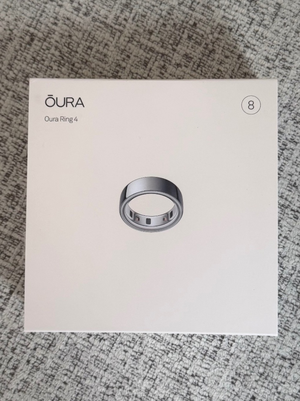 Oura Ring Gen 4 Smart Ring Silver Size 8 New Sealed in Box